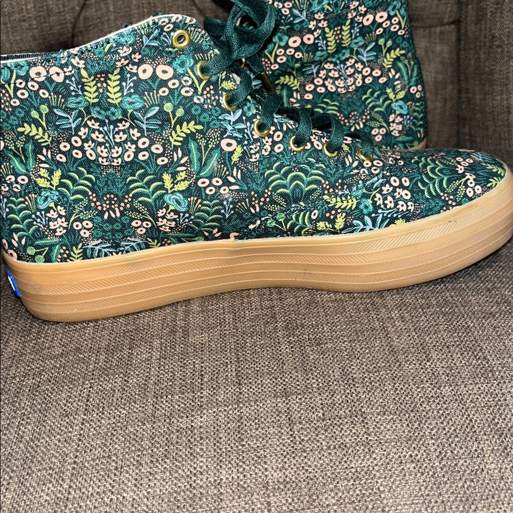 Keds x Rifle Paper Co. Cooper Garden Party high-top sneakers women's 6.5 - Picture 7 of 9